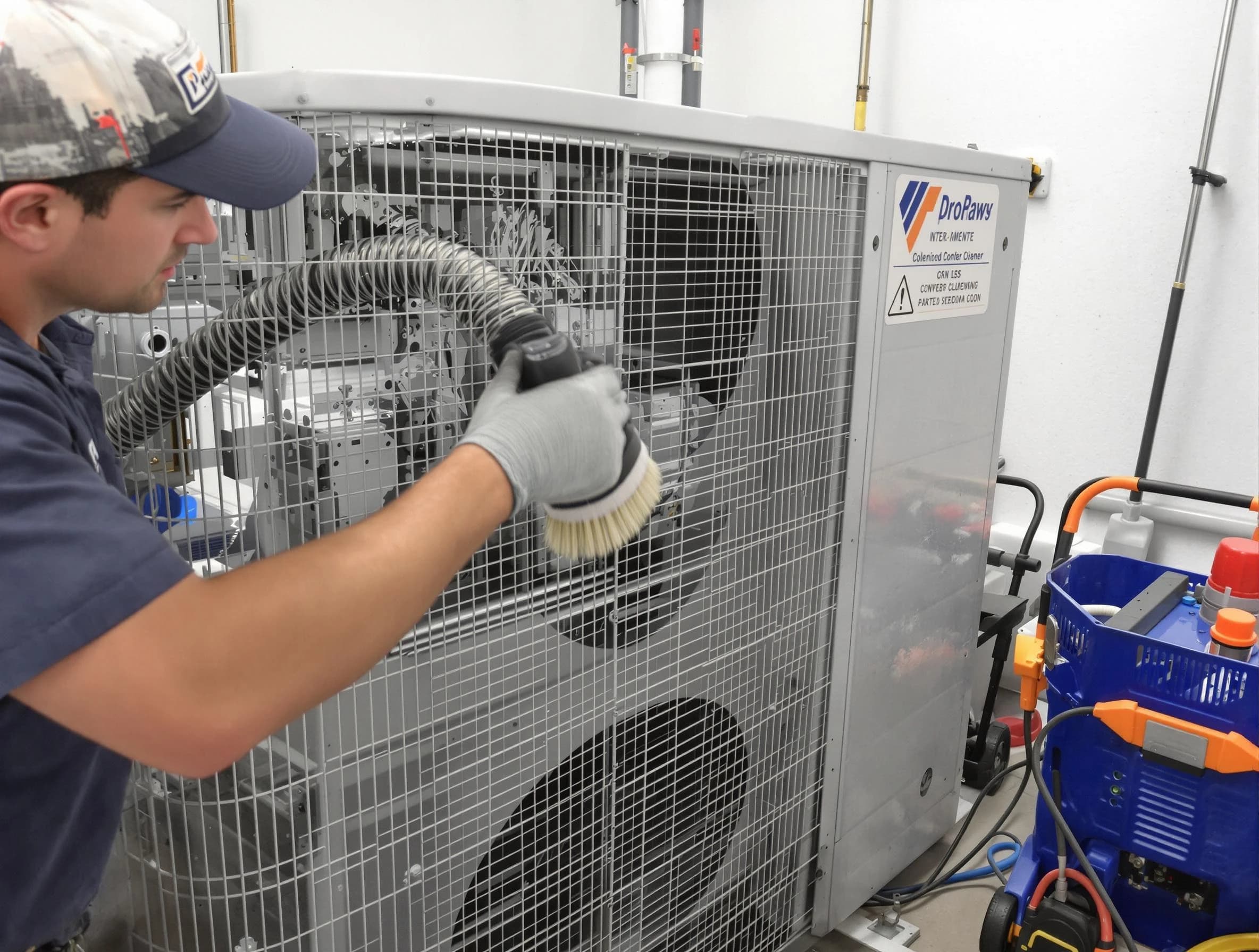Florence Air Duct Cleaning specialist performing precision AC coil cleaning for improved system performance in Florence