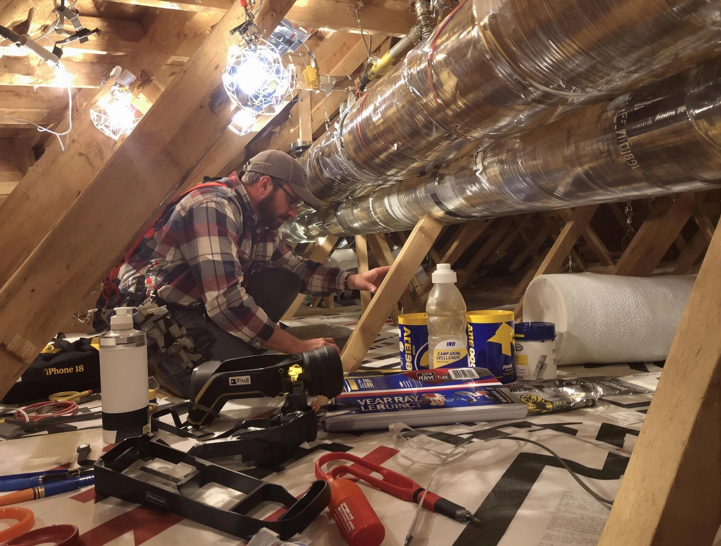 Florence Air Duct Cleaning expert performing precision duct sealing to improve HVAC efficiency in Florence