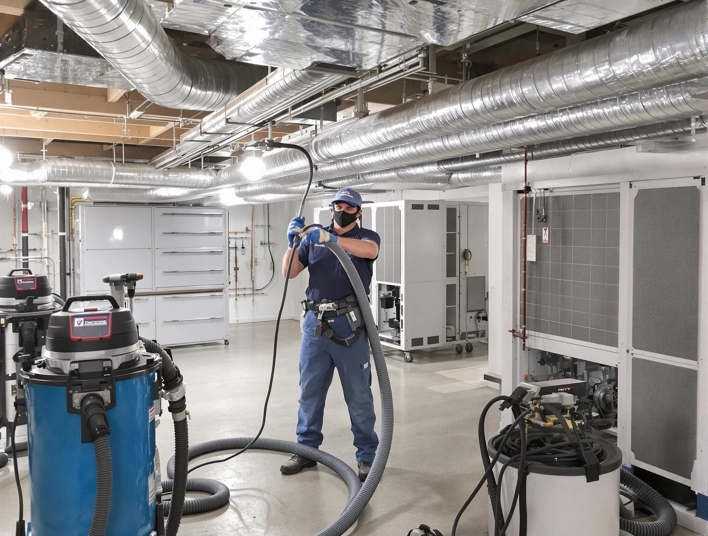 Florence Air Duct Cleaning specialist performing thorough central air duct cleaning for improved system efficiency in Florence