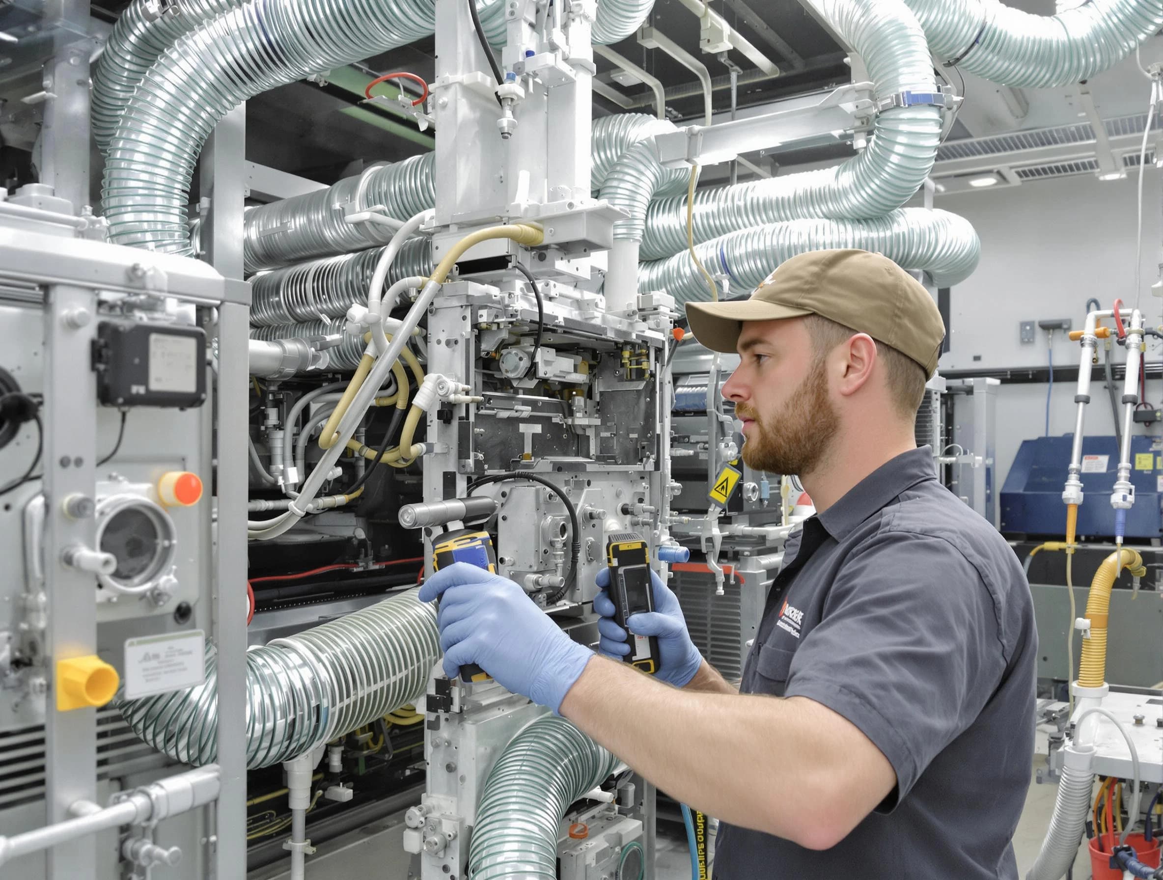 Florence Air Duct Cleaning technician performing precision commercial coil cleaning at a business facility in Florence