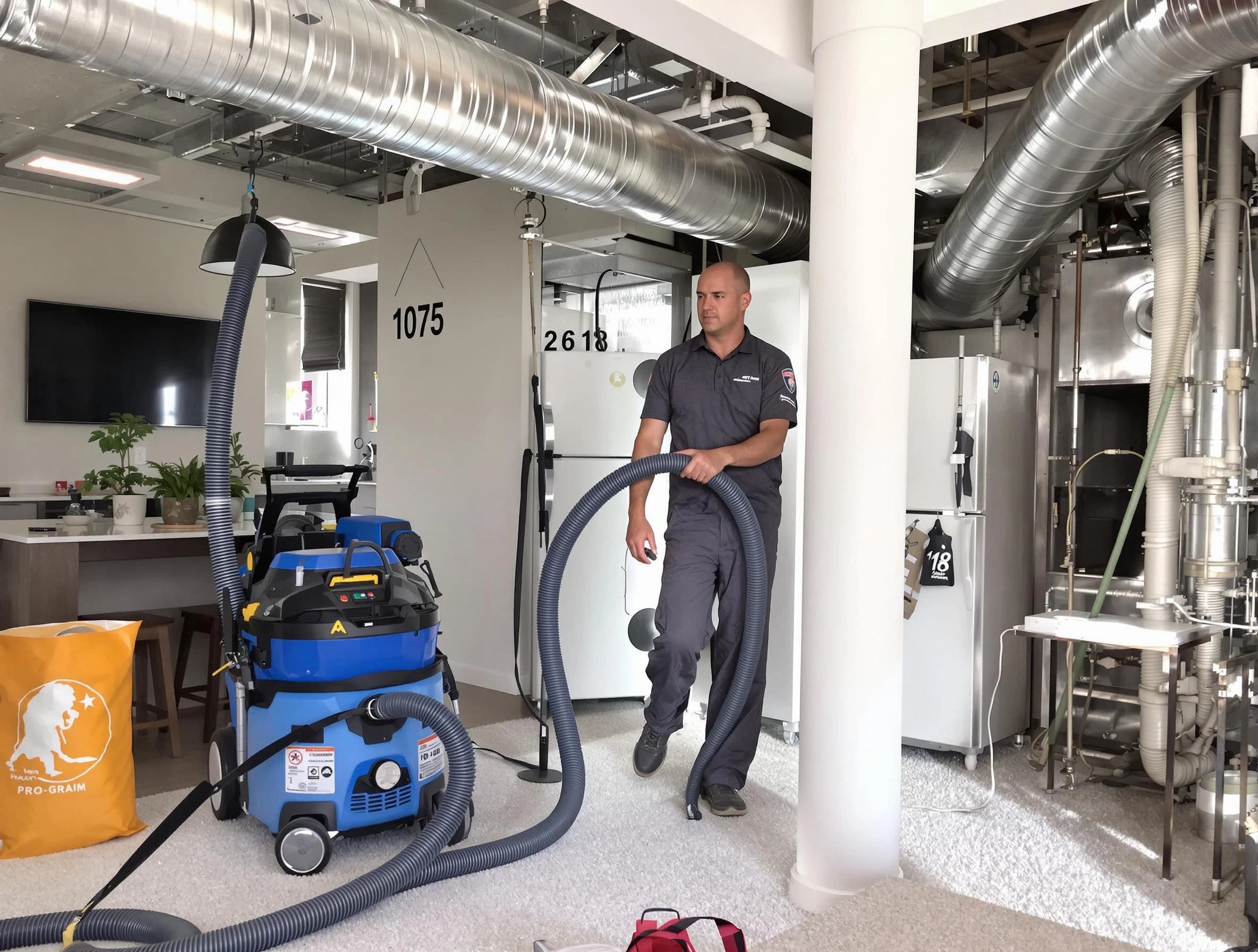 Florence Air Duct Cleaning expert performing detailed indoor duct cleaning for improved air quality in Florence