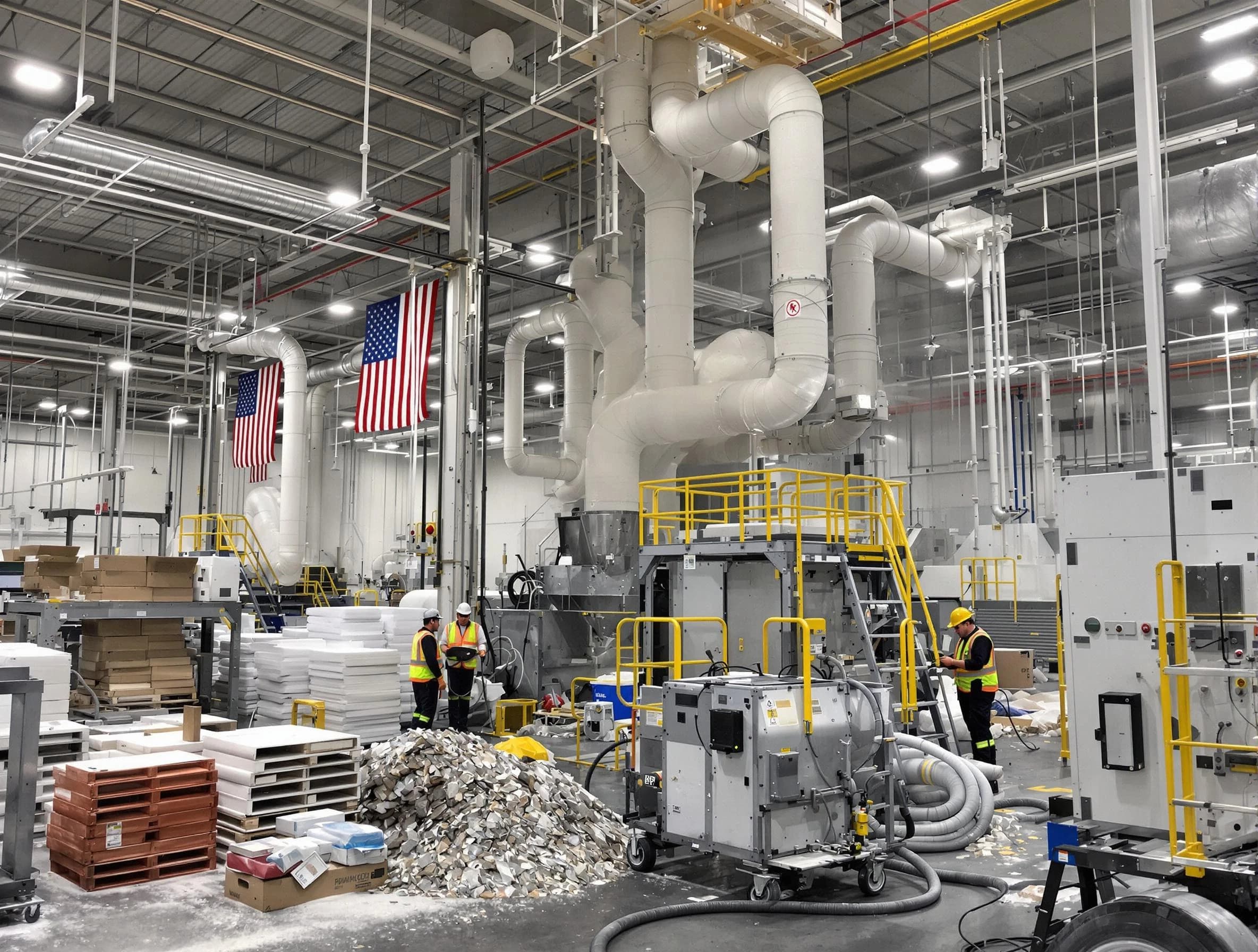 Florence Air Duct Cleaning team performing large-scale industrial duct cleaning at a commercial facility in Florence
