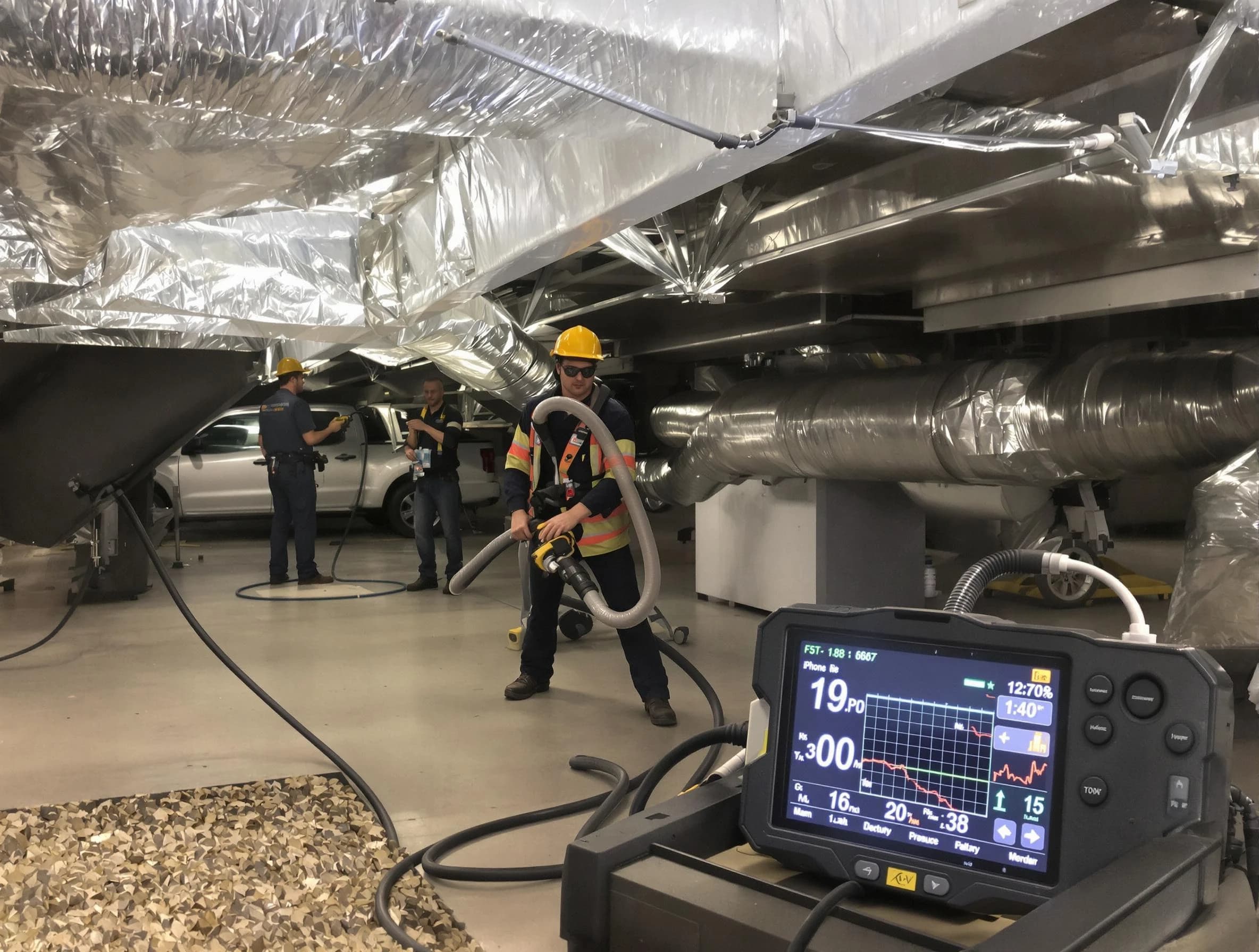 Professional negative pressure duct cleaning by Florence Air Duct Cleaning in Florence
