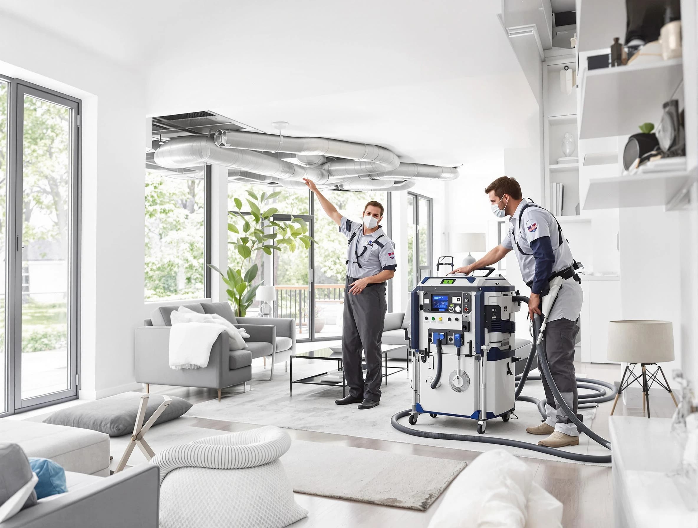 Florence Air Duct Cleaning professional conducting pure air duct cleaning with state-of-the-art equipment in Florence