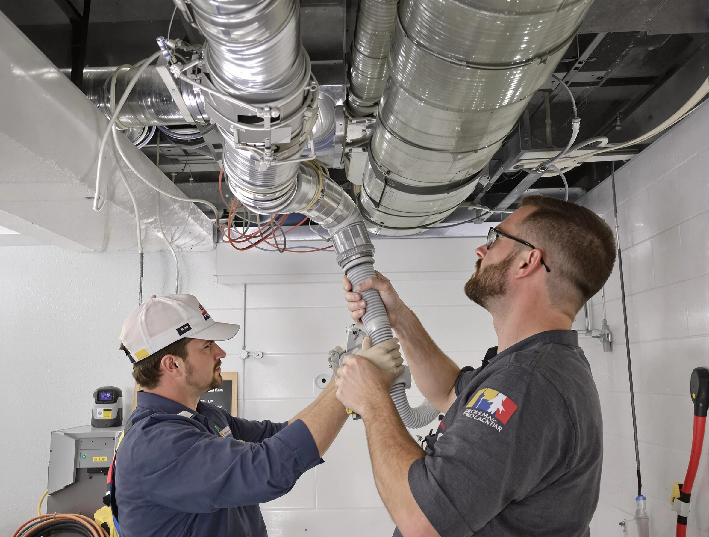 Florence Air Duct Cleaning technician performing thorough AC duct cleaning in Florence