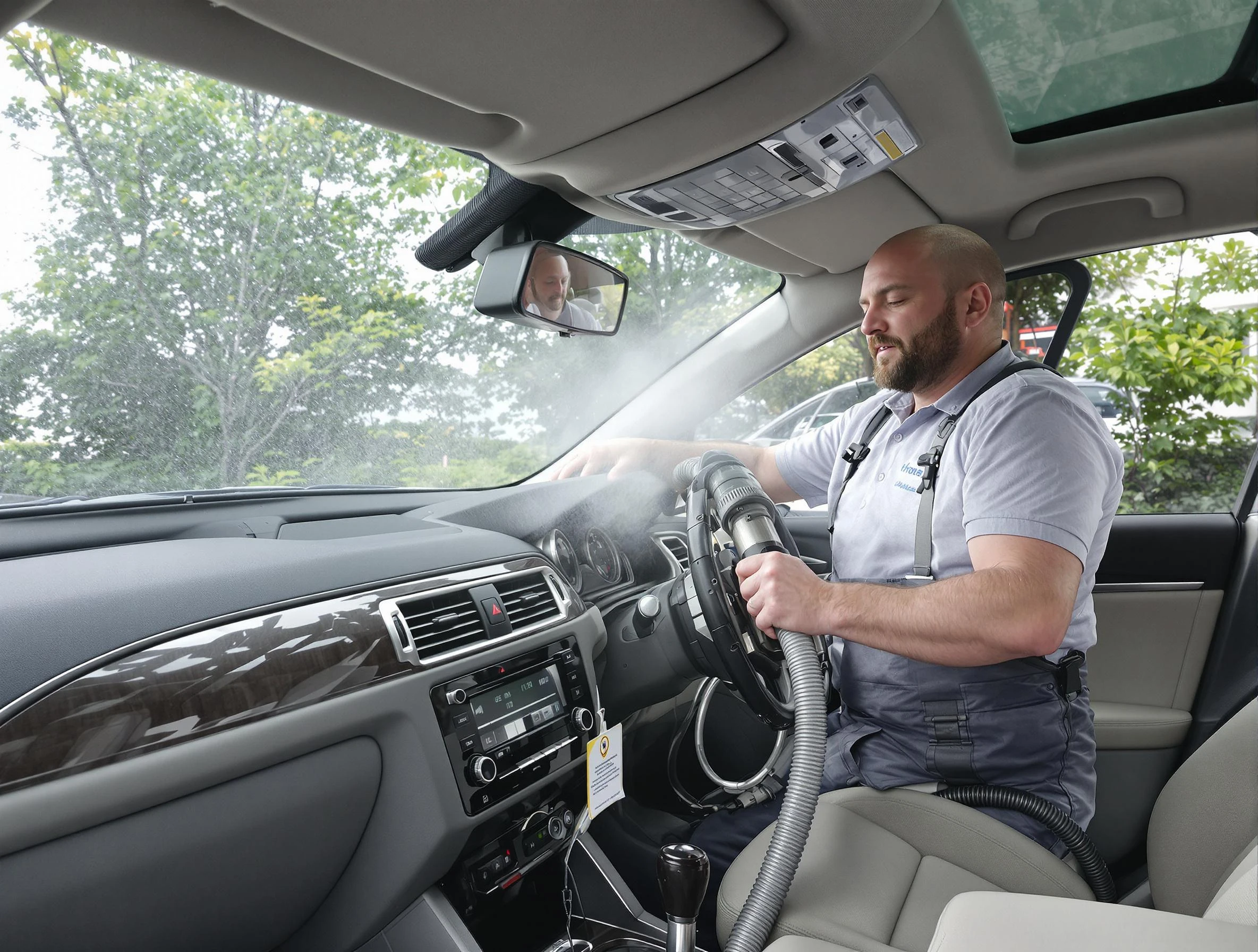 Florence Air Duct Cleaning specialist performing professional car duct cleaning in Florence